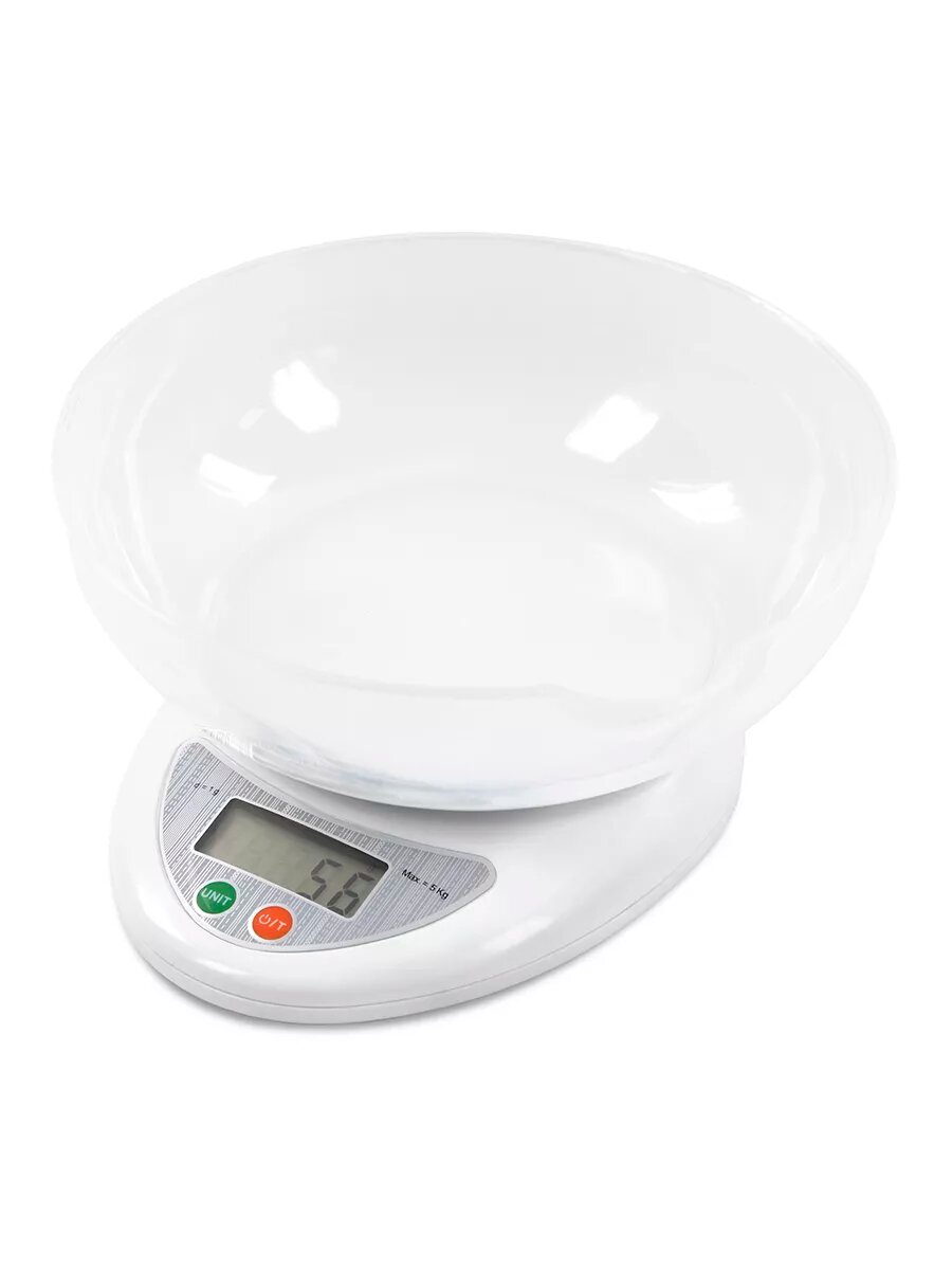 Весы кухонные с чашей MARTA MT-1641, электронные, платформа, белый