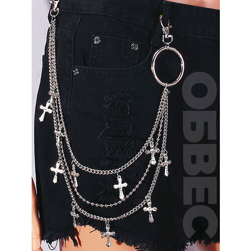 Украшение на сумку, серебристый