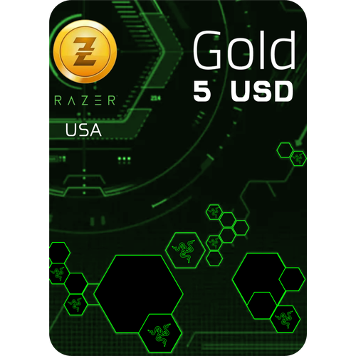 Пополнение кошелька RAZER GOLD на 5 USD Gift Card 5 Global Глобальный ключ активации 800₽