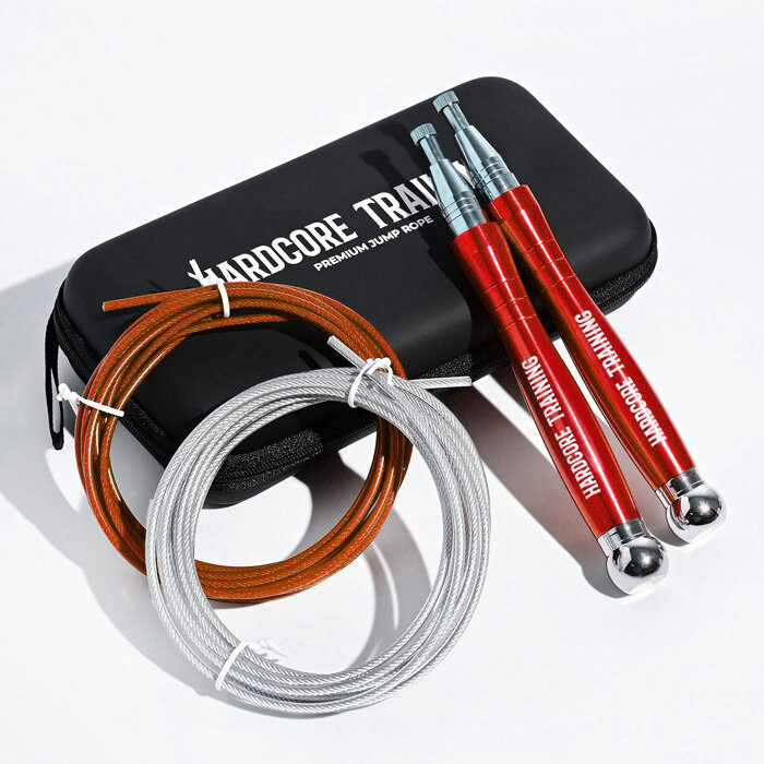 Скоростная скакалка Hardcore Training Premium Adjustable Speed Rope Red