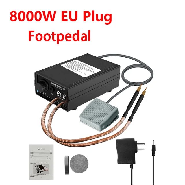 Комплект для точечной сварки 8000 Вт, EU Plug-Footpedal