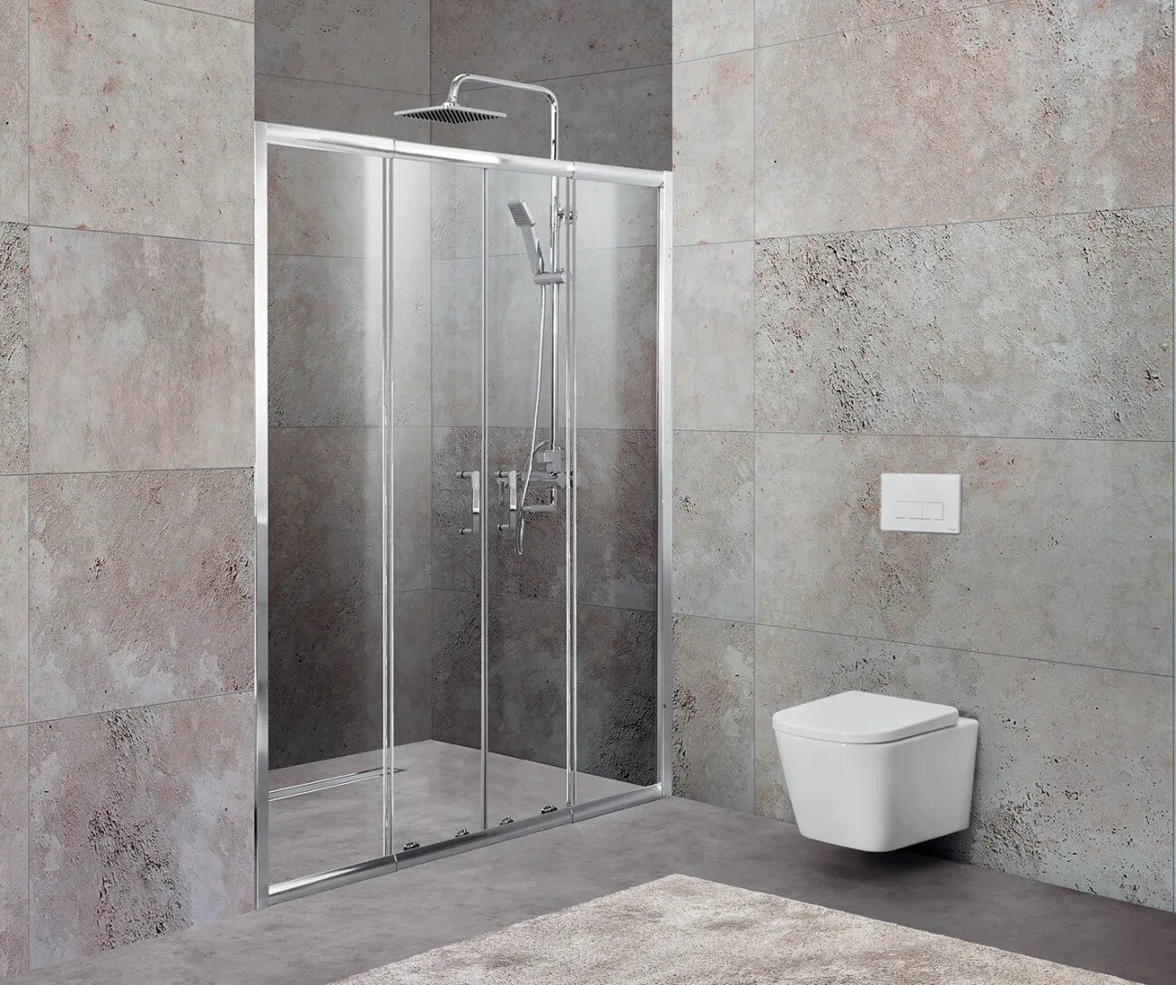 Душевая дверь BelBagno Unique 150x190 UNIQUE-BF-2-150/180-C-Cr