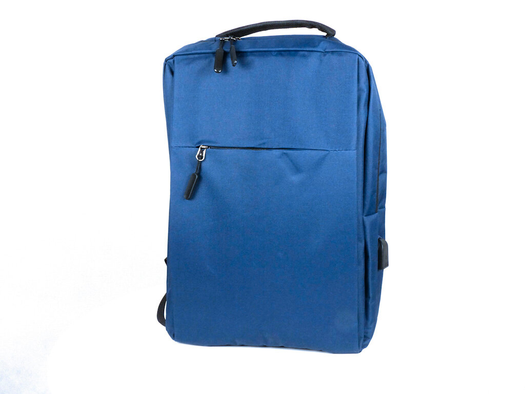 Рюкзак , фактура гладкая, синий — фото 1