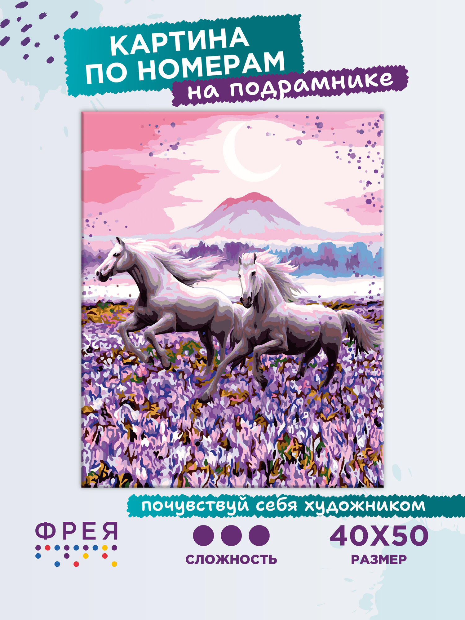 Картина по номерам с холстом на подрамнике 