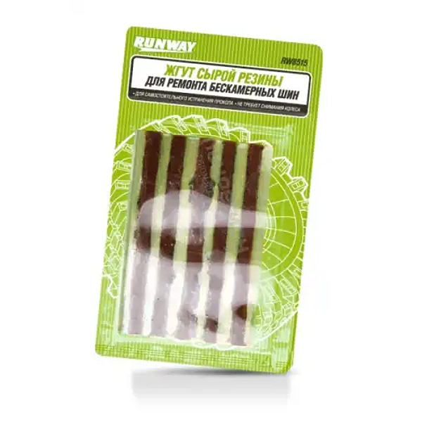 жгут сырой резины для ремонта бескамерных шин RUNWAY, 5 шт - фото №1