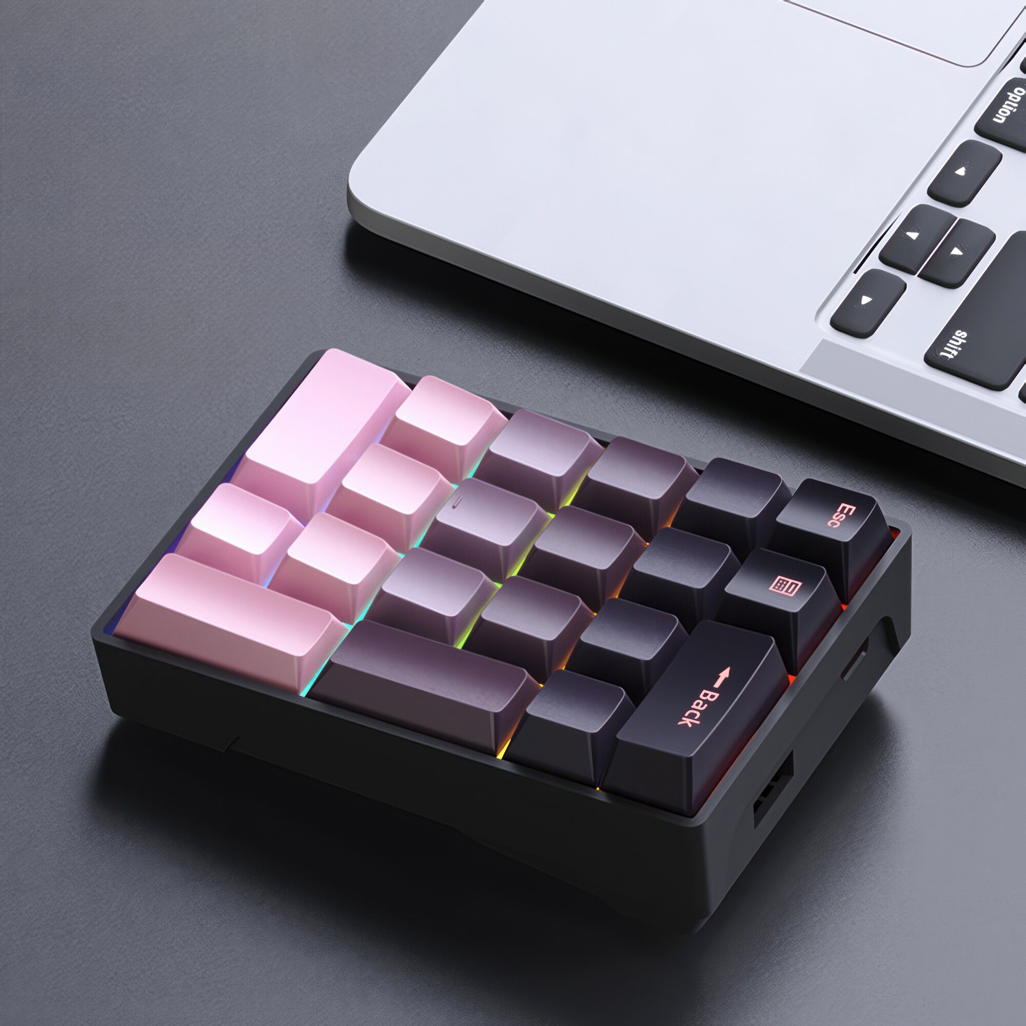 Проводной механический цифровой блок ForgeAnt Numpad F20 черный, градиент — фото 1