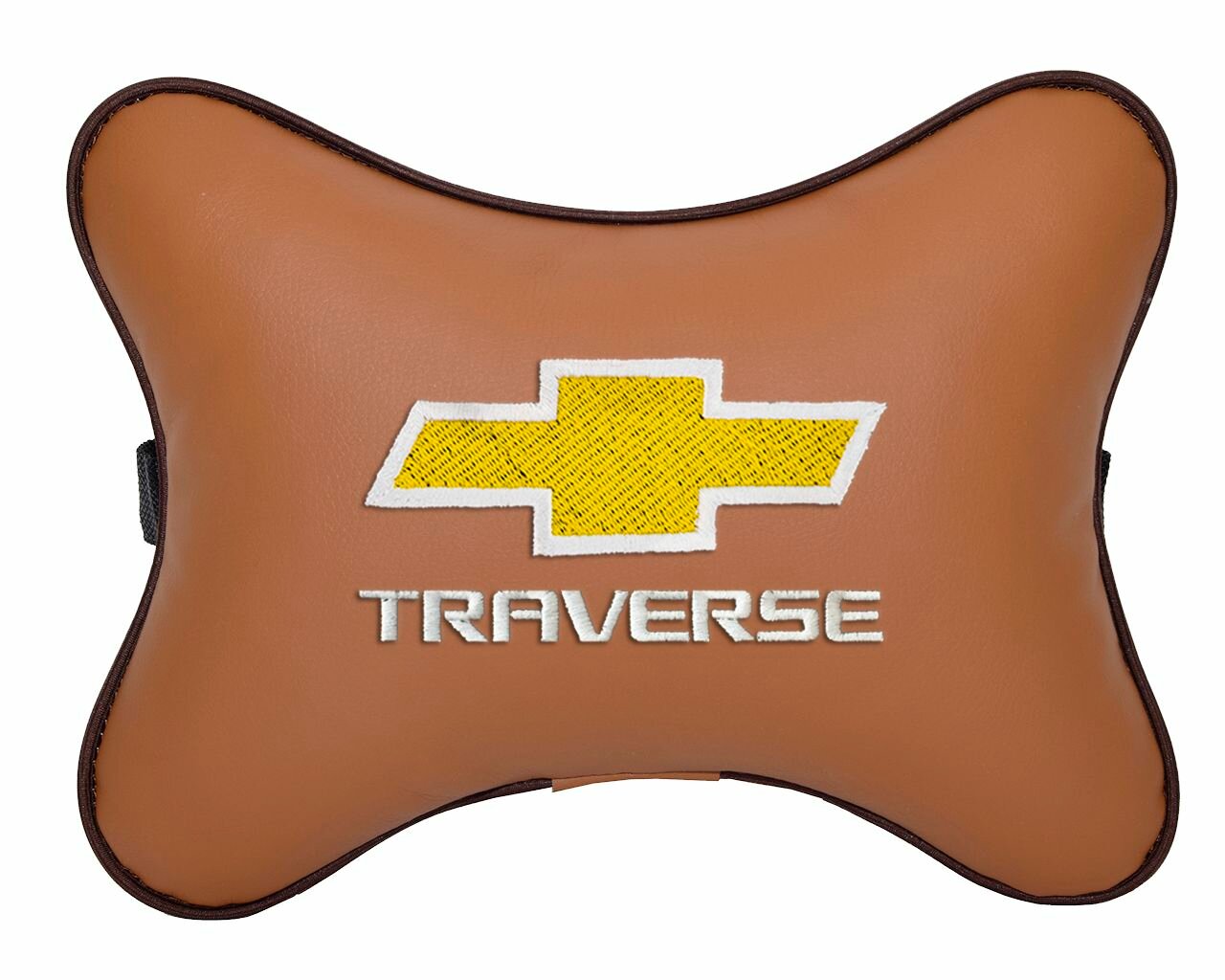 Подушка на подголовник рыжая экокожа CHEVROLET Traverse
