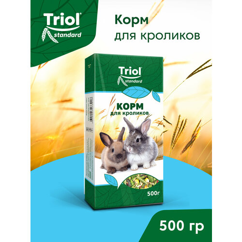 Корм для кроликов Тriol из травяных гранул и семян различных зерновых культур, 500г