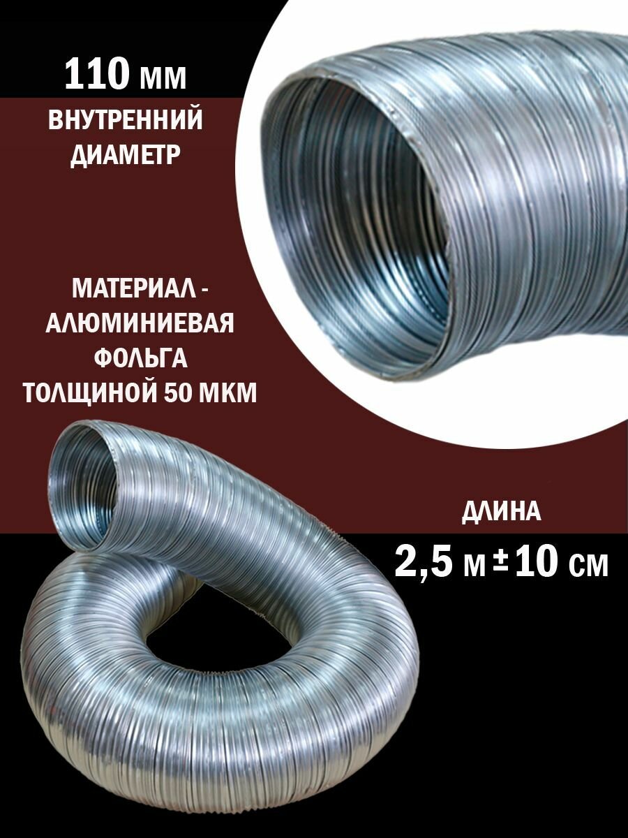 Набор вентиляционный для подключения кухонной вытяжки, D 110 мм — фото 1