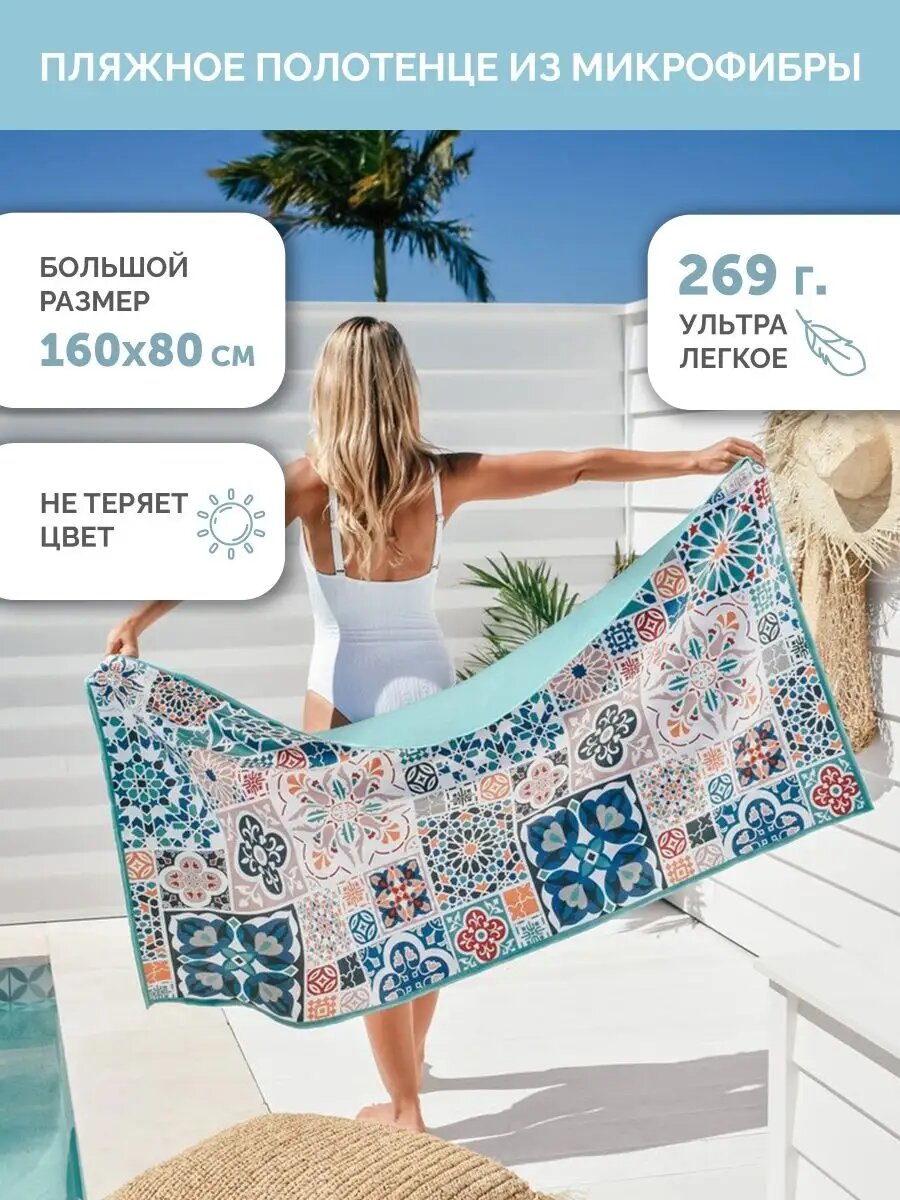 Пляжное полотенце из микрофибры