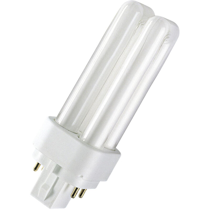 Лампа люминесцентная компактная DULUX D/E 18Вт/830 G24q-2 OSRAM