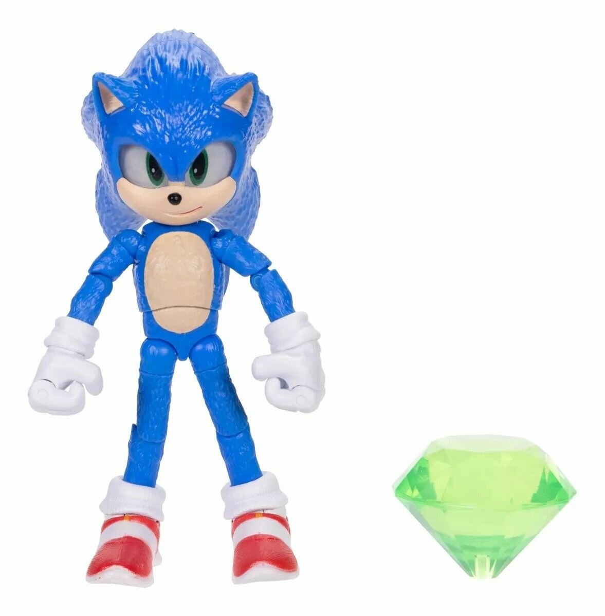 Фигурка Соник в кино 3 Sonic The Hedgehog высокоартикулированная с изумрудом хаоса