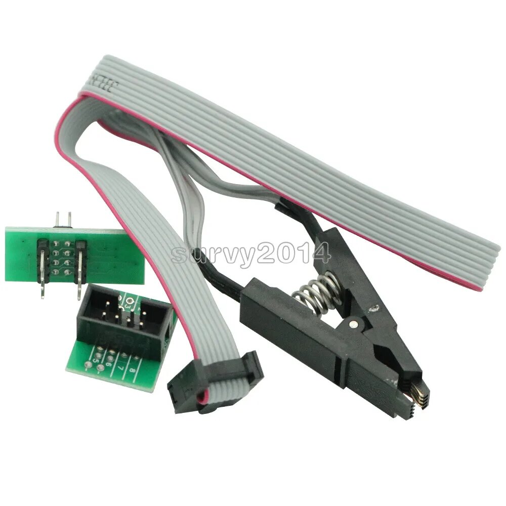 Тестовый зажим SOP8 SOIC8 для 24Cx 93/25 программирования микросхем EEPROM + 2 адаптера