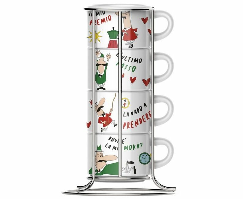 Набор чашек для капучино, коллекция Italia, Bialetti TAZZ203 4 шт.