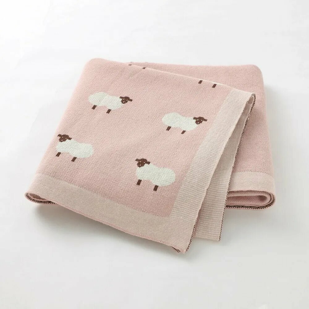 Плед для новорожденного 100 см х 80 см Хлопок