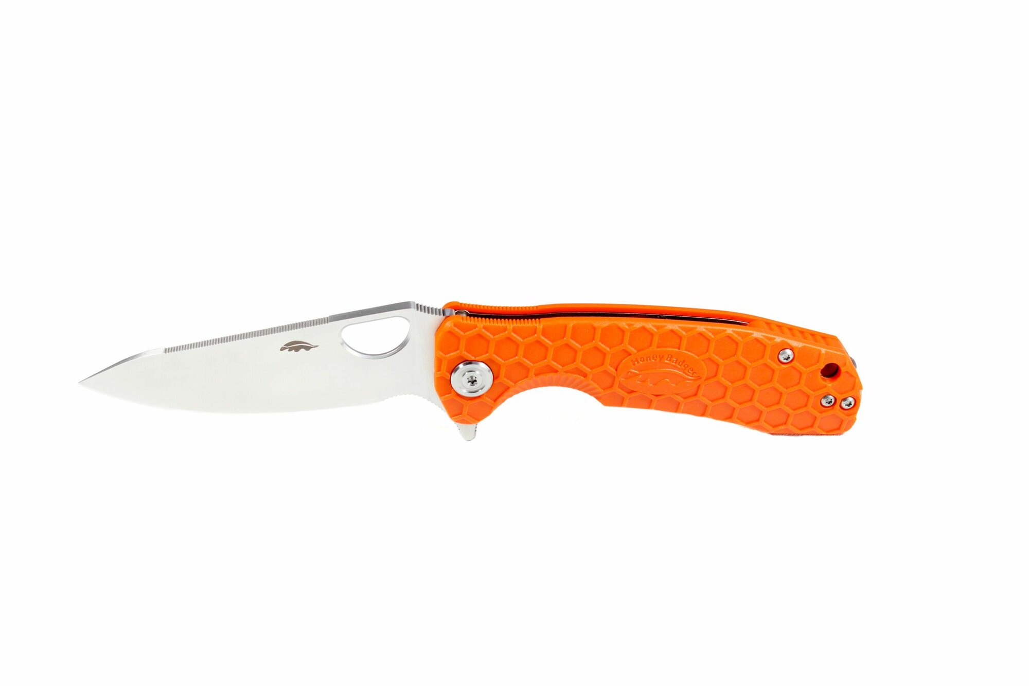 Нож Honey Badger Leaf D2 L (HB1385) с оранжевой рукоятью
