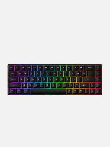 Изображение товара Игровая проводная клавиатура + кейкапы VTER Fighting 68 HE, RGB подсветка, 8000 Hz, 1 ms, черный