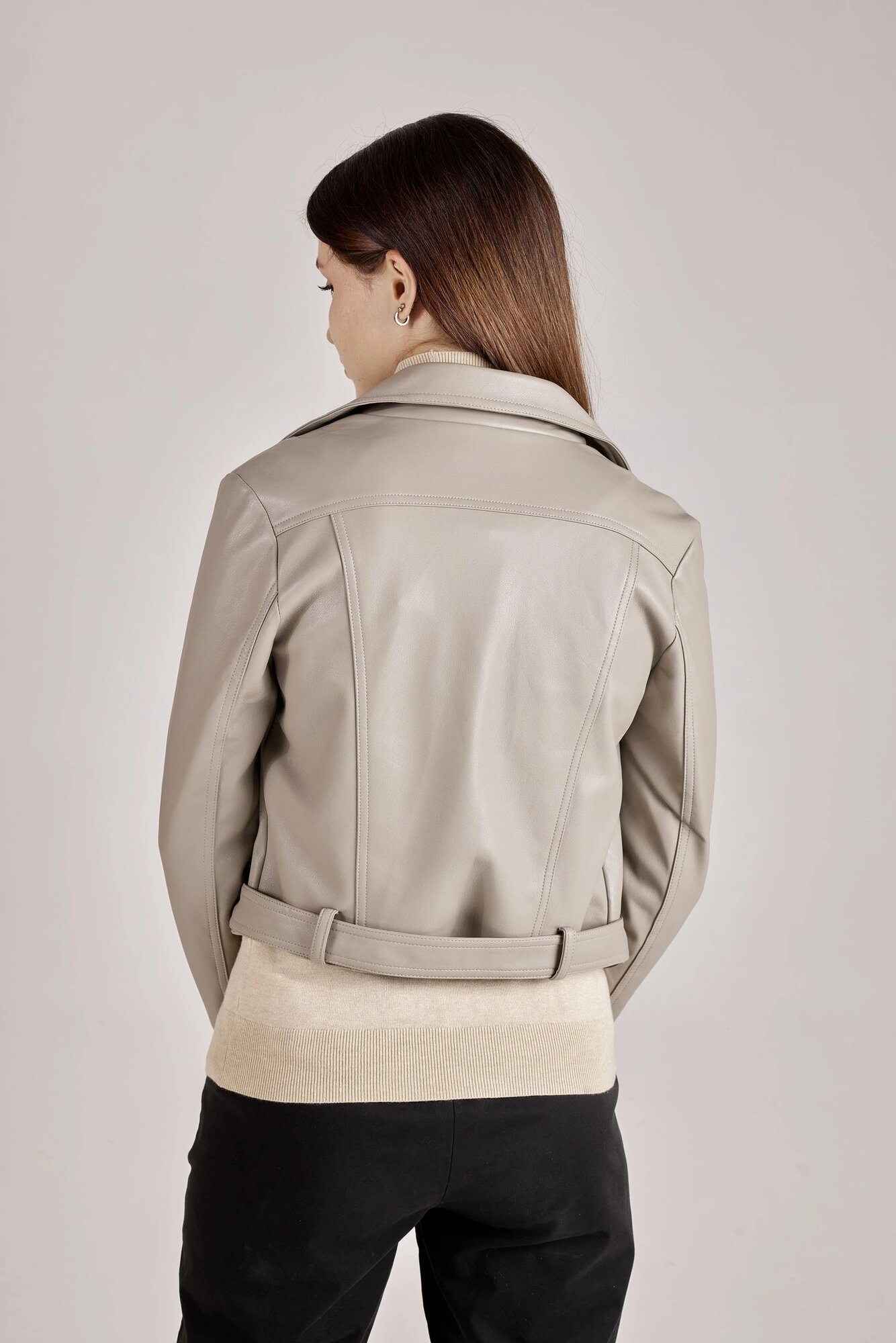 Куртка кожаная Selfie, размер S, бежевый — фото 1