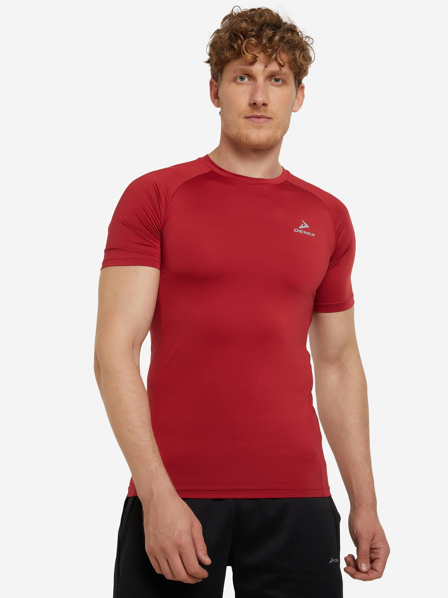 Футболка спортивная Demix M D Running Trail Runner SS размер 54 вишня