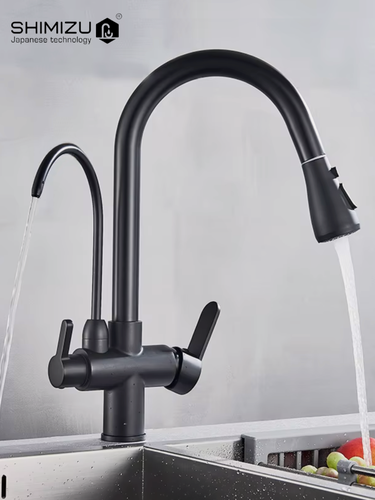 Изображение товара Смеситель для кухни SHIMIZU Black с подключением к фильтру для питьевой воды, черный