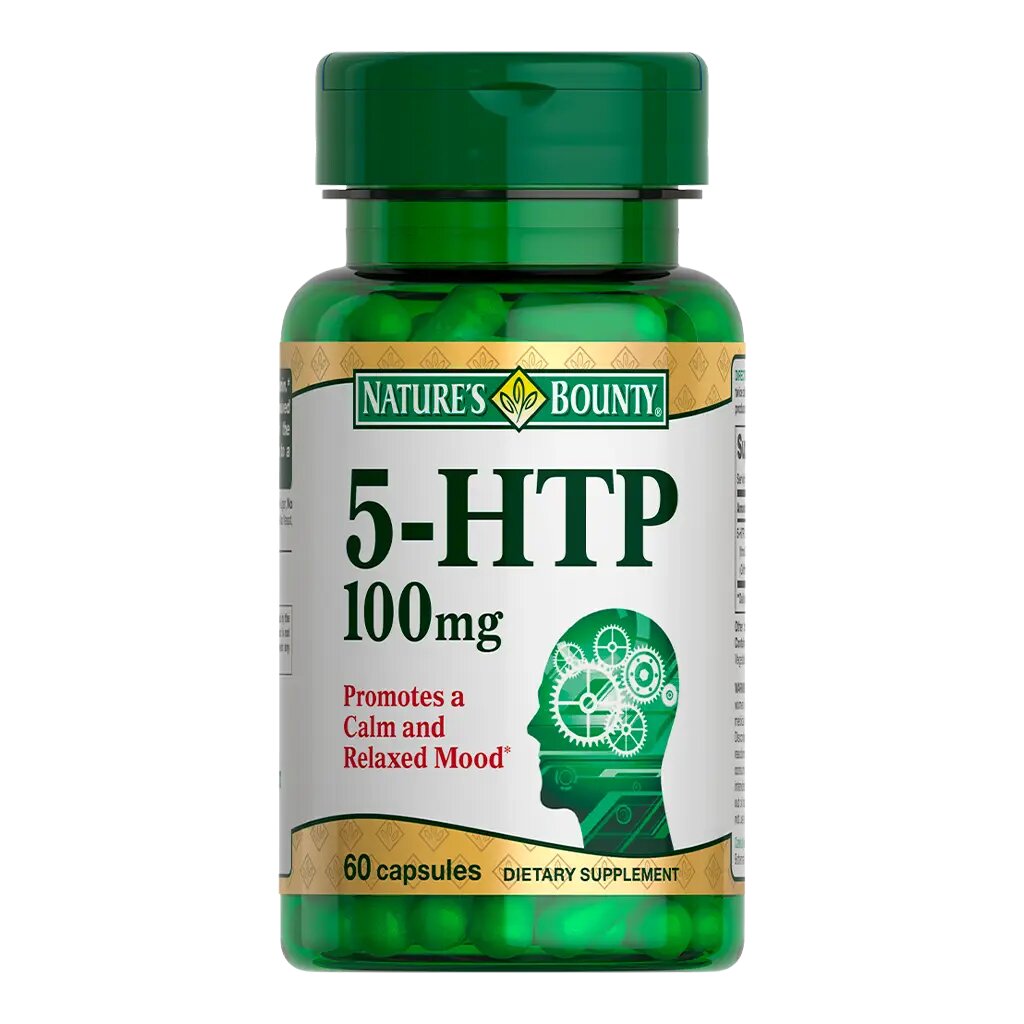 Nature's Bounty 5-HTP (5-гидрокситриптофан) 100 мг капсулы массой 476 мг 60 шт