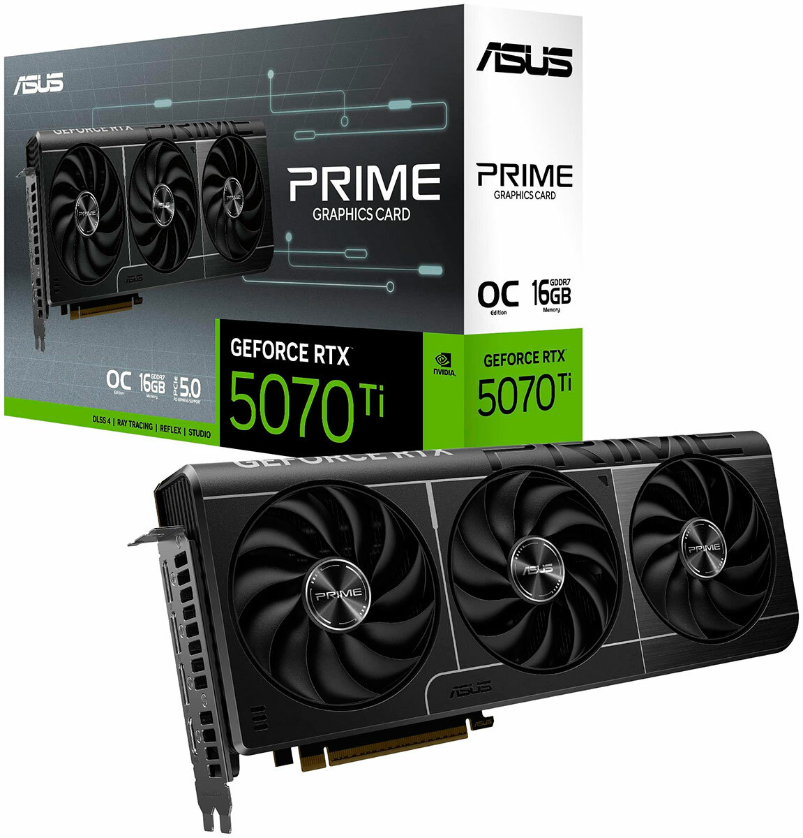 Видеокарта Asus GeForce RTX 5070 Ti PRIME OC Edition 16GB (PRIME-RTX5070TI-O16G)