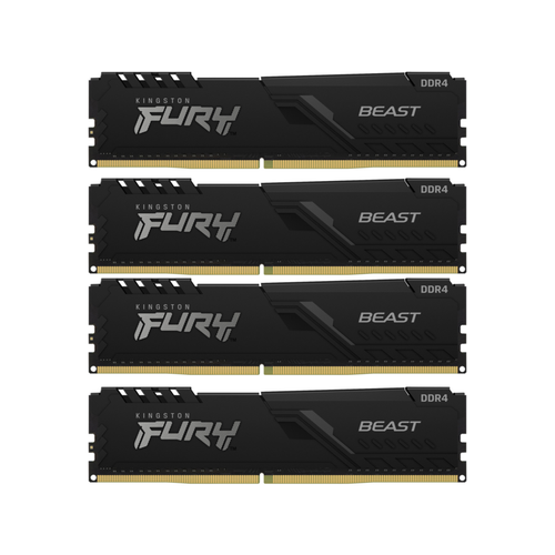 Память оперативная память оперативная 64GB 3200MTs DDR4 CL16 DIMM набор из 4 1Gx8 FURY Beast Black 50707₽