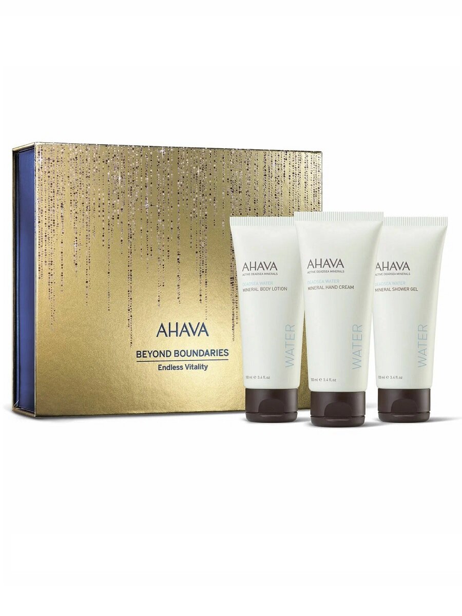 Ahava Набор косметики по уходу за кожей подарочный Endless Vitality 2025: лосьон для тела, крем для рук, гель для душа