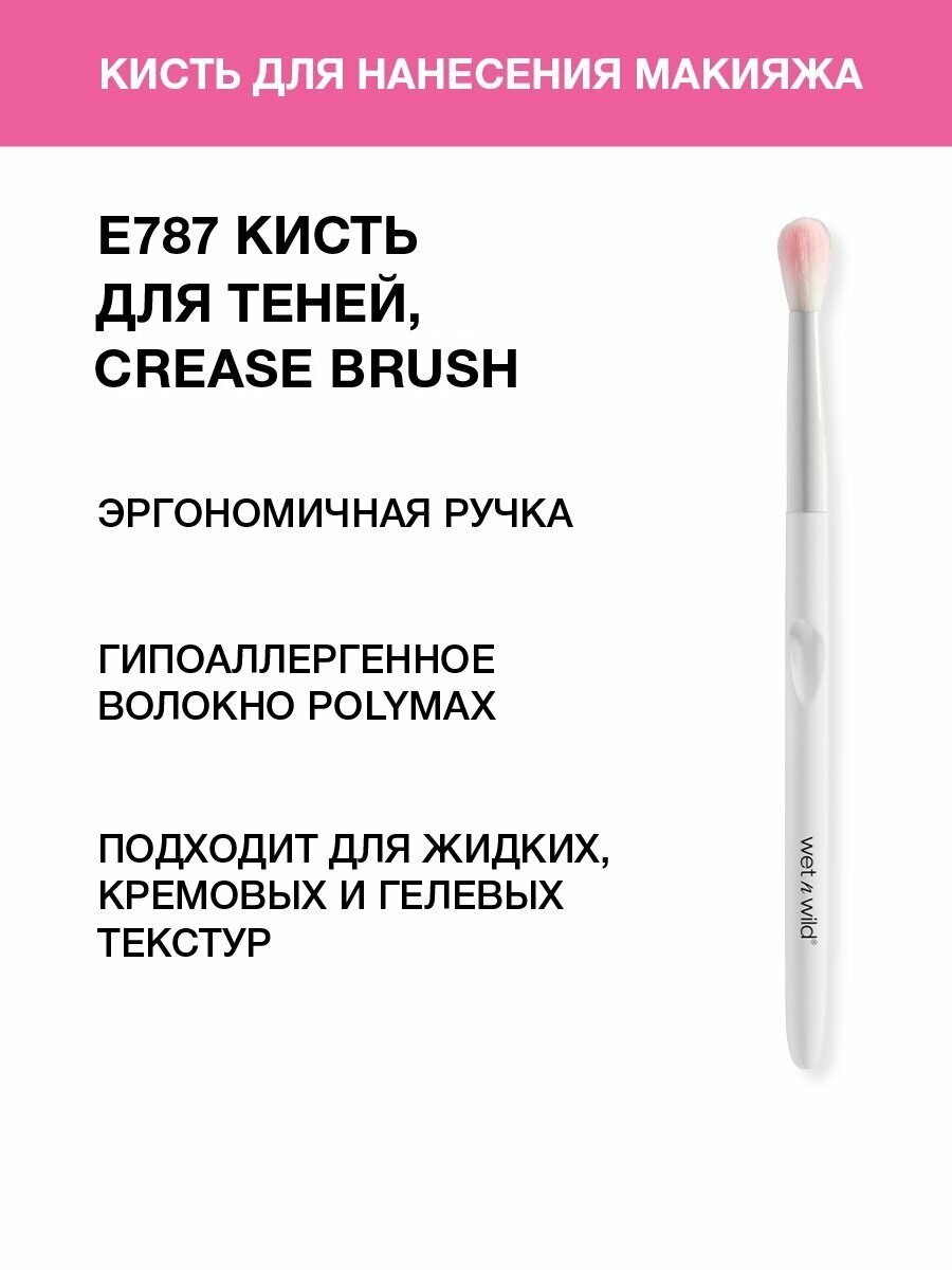 Wet n Wild Кисть косметическая для нанесения теней Brush E787 crease brush