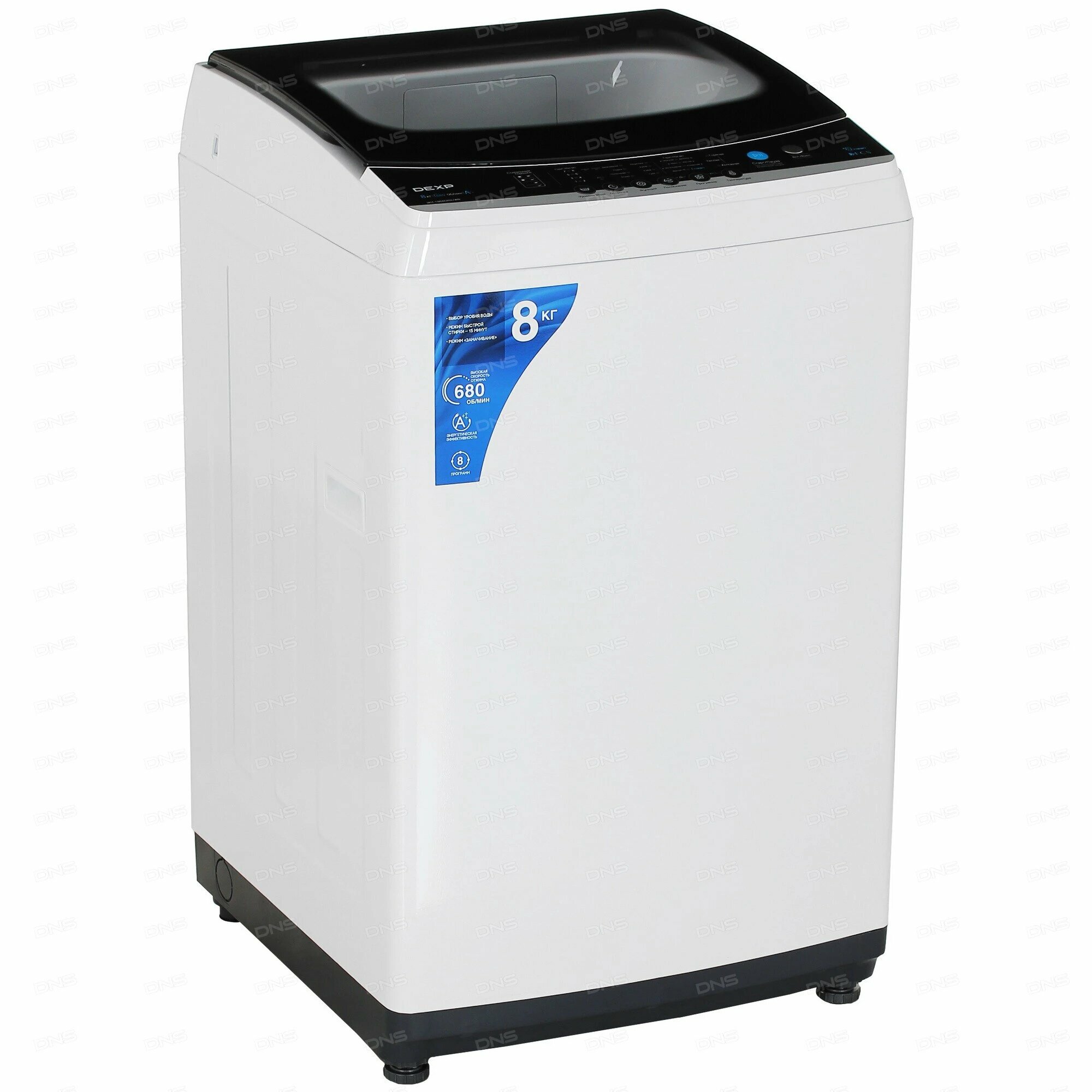 Стиральная машина DEXP WM-T868DMA, 6 движений заботы, защита от детей
