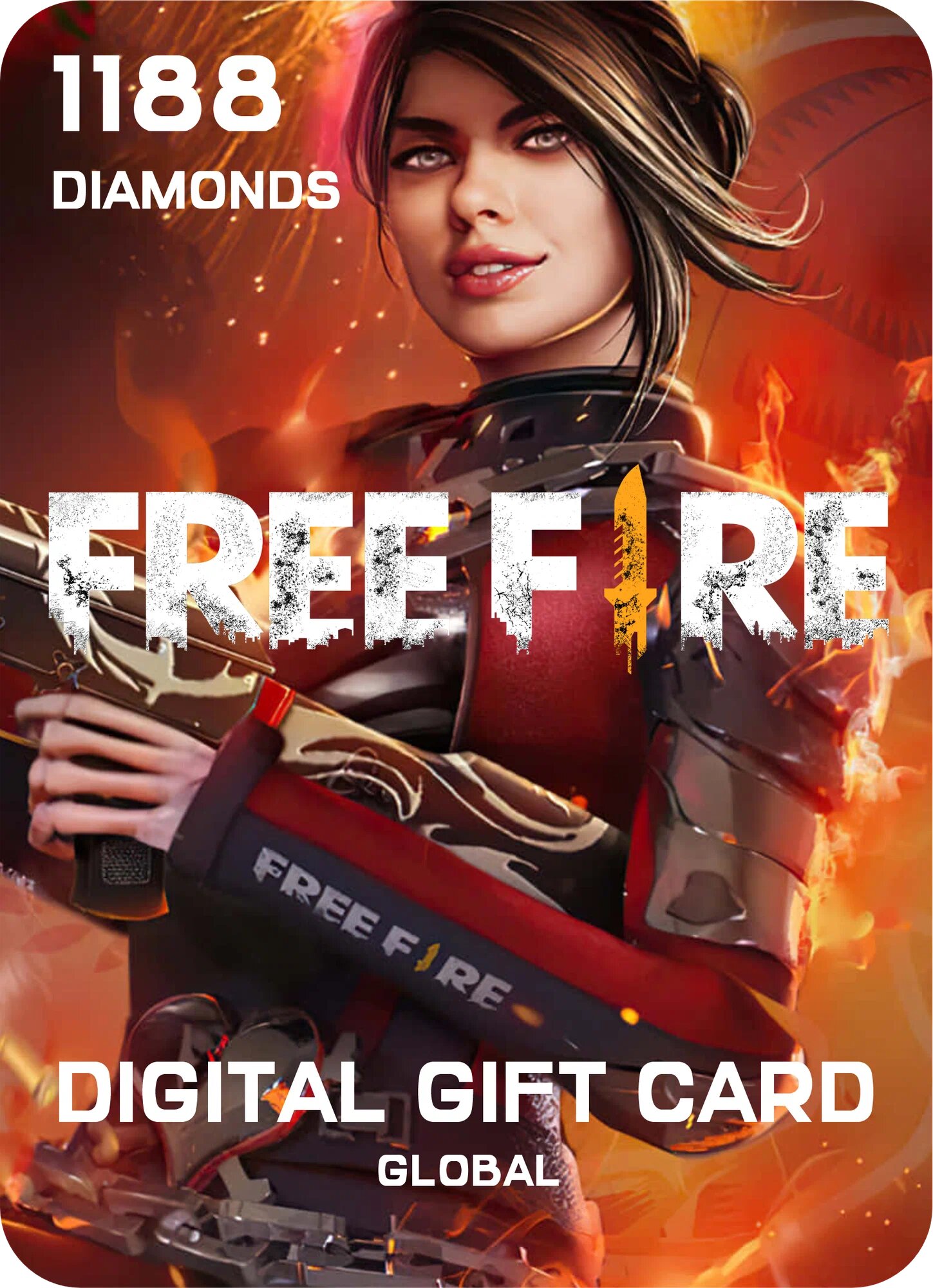 Подарочная карта Free Fire на 1166 бриллиантов | Gift card 1166 Diamonds