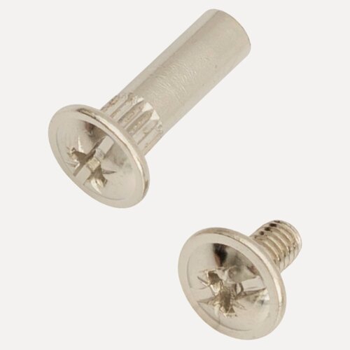 Изображение товара Стяжка межсекционная 4x16 мм из стали серебристого цвета набор из 4 шт для конструкций