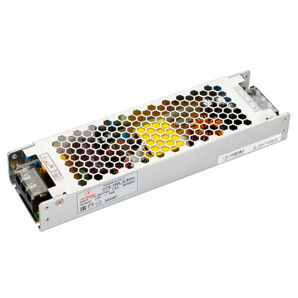 Блок питания для светодиодной ленты Arlight HTS-150L-5-Slim (5V, 30A, 150W)