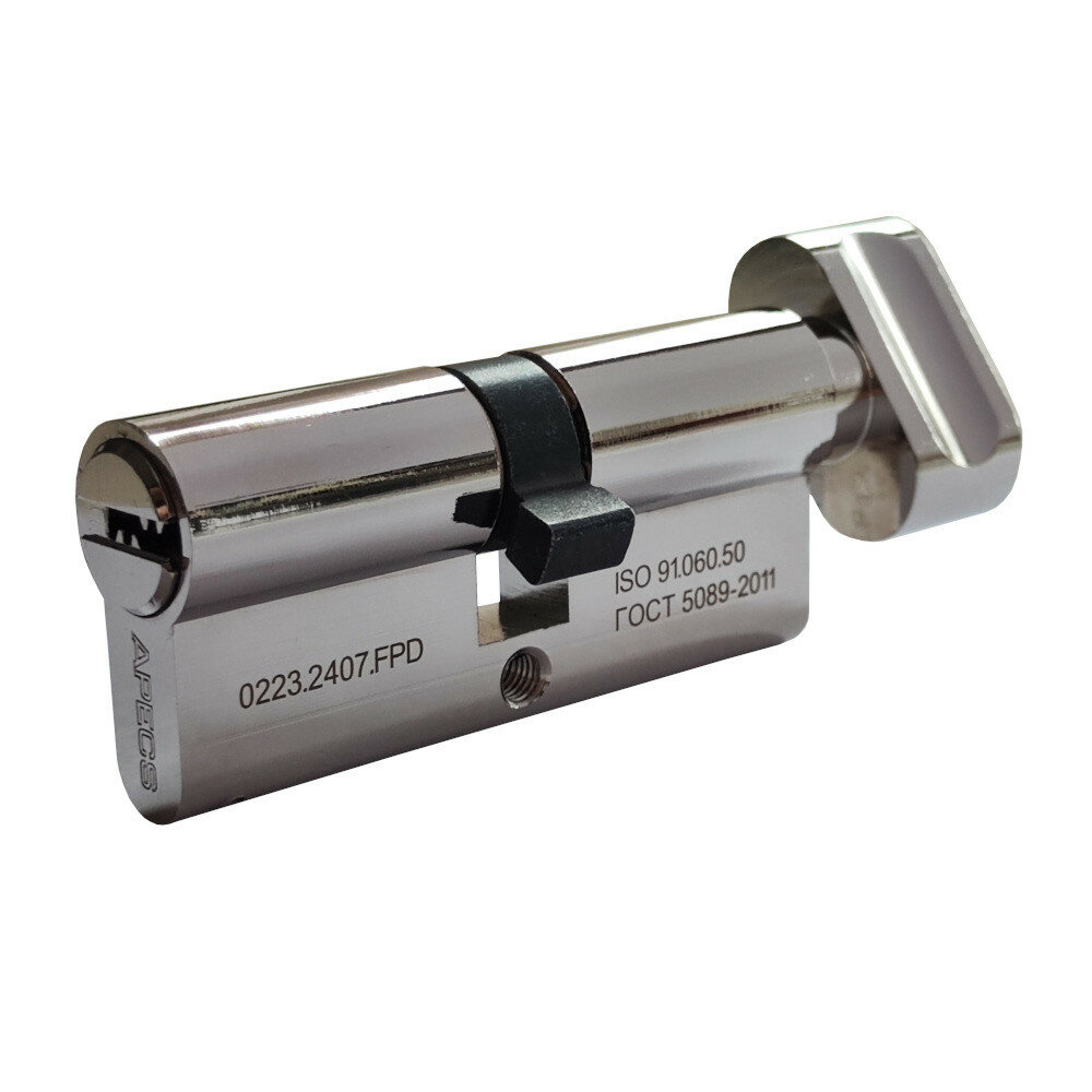 APECS Цилиндровый механизм Apecs SM-100(55C/45)-C-NI никель ключ/вертушка