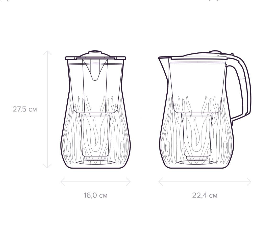 Аквафор Орлеан - фильтр-кувшин из прочного пластика с большим объемом - белый — фото 1