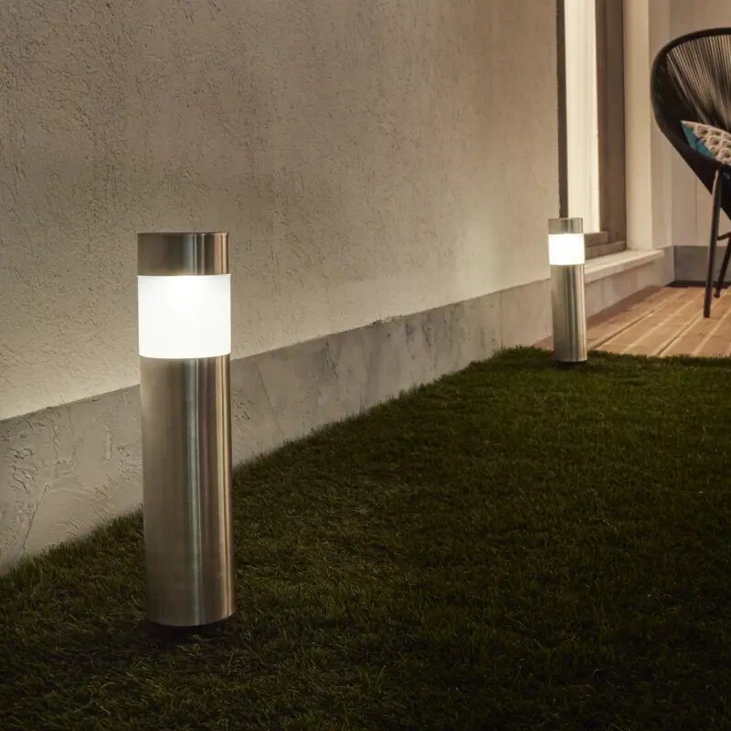 Светильник в грунт Inspire New Praia на солнечных батареях свет тёплый белый IP44 цвет серый 2 шт