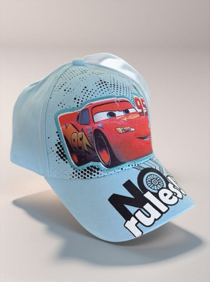 Кепка  McQueen для мальчиков, размер 50-53, Голубая — фото 1