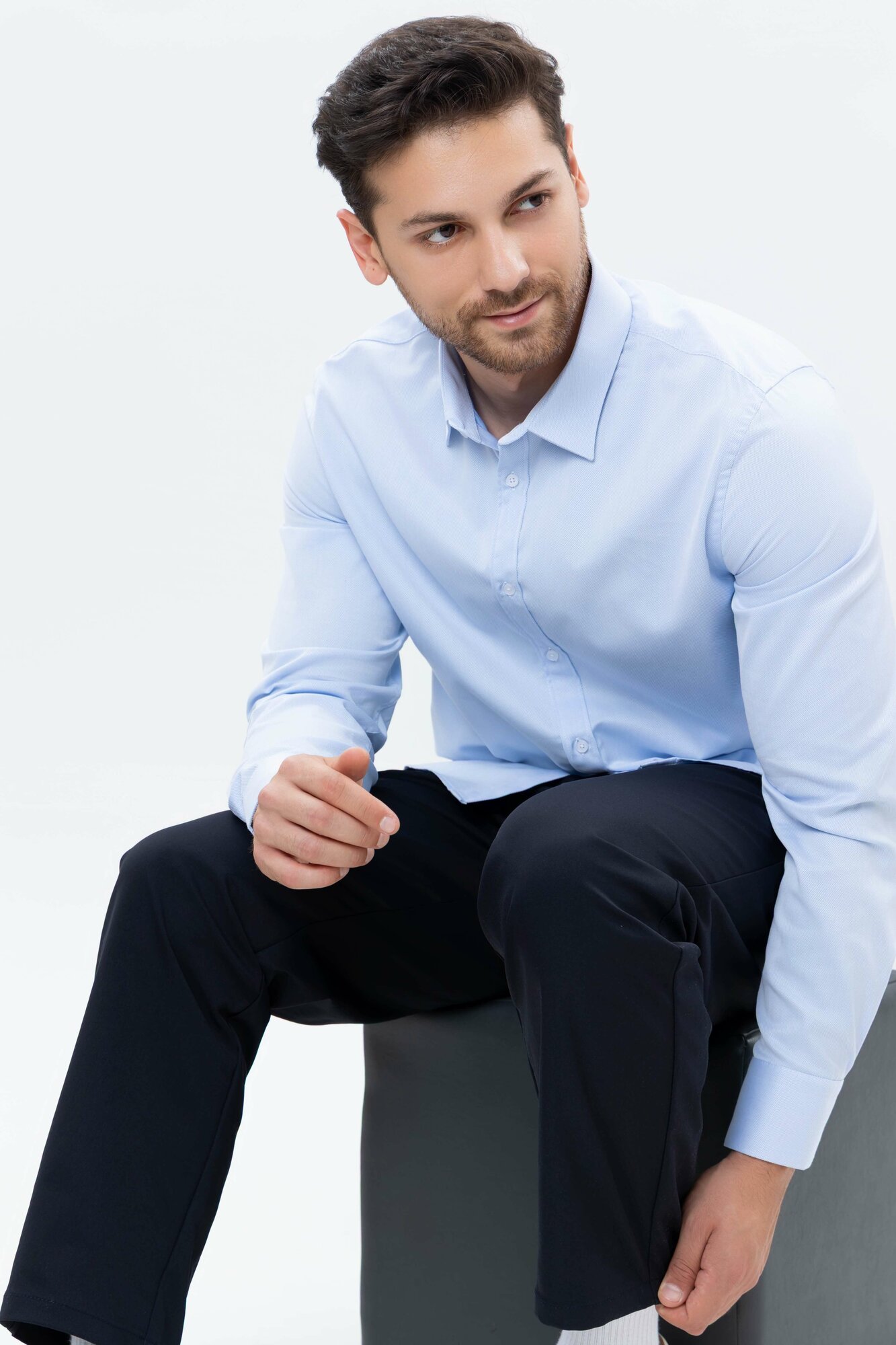 Брюки классические TERRA PRO TERRA PRO, размер 34, navy — фото 1