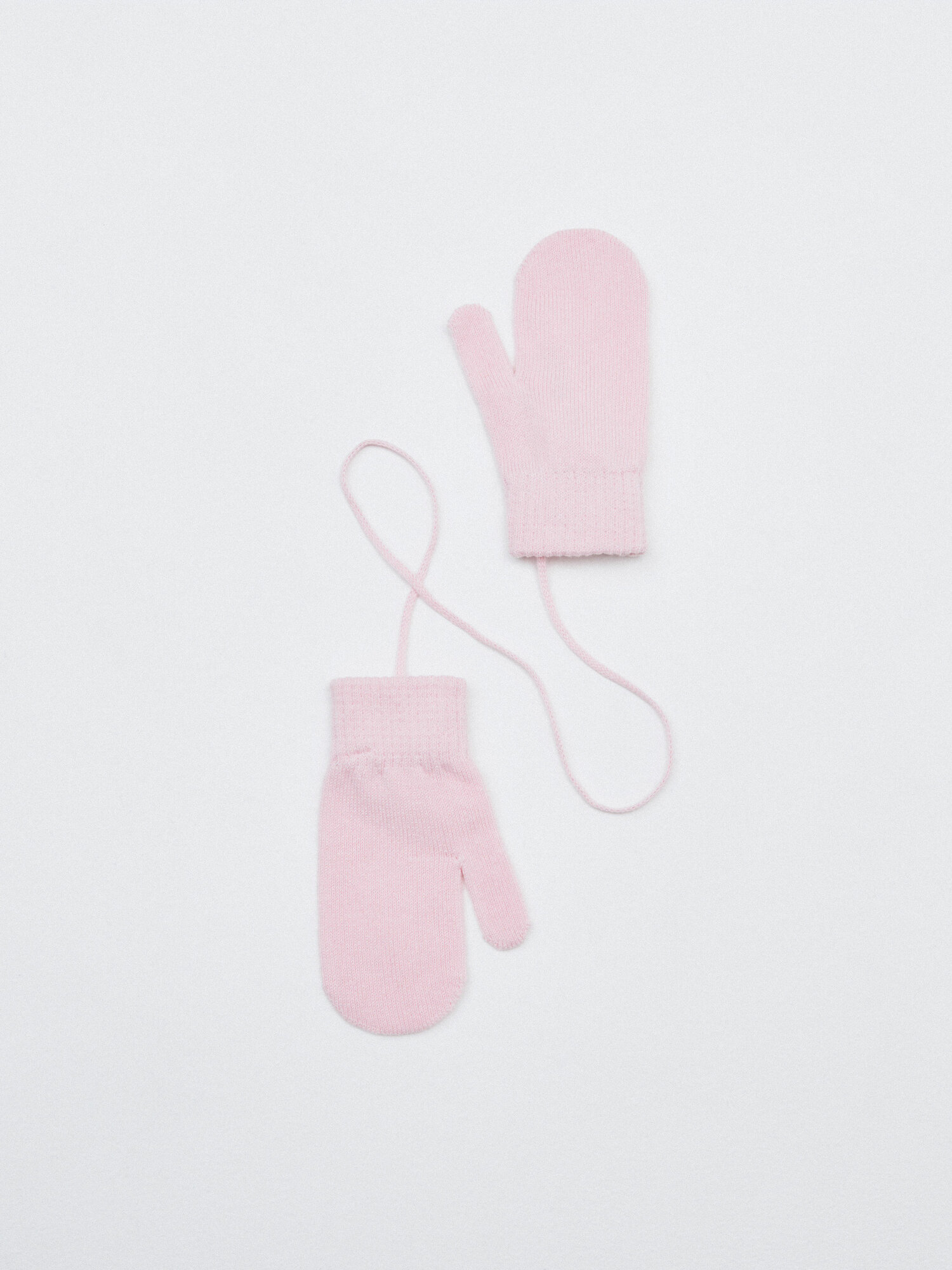 Варежки Sela для девочек, размер 3/4YEARS, светло-розовый — фото 1