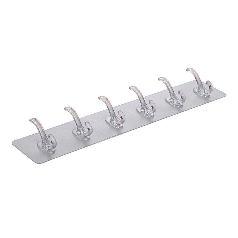 Plastic overthedoor adhesive hanger with several racks for kitchen and utility rooms