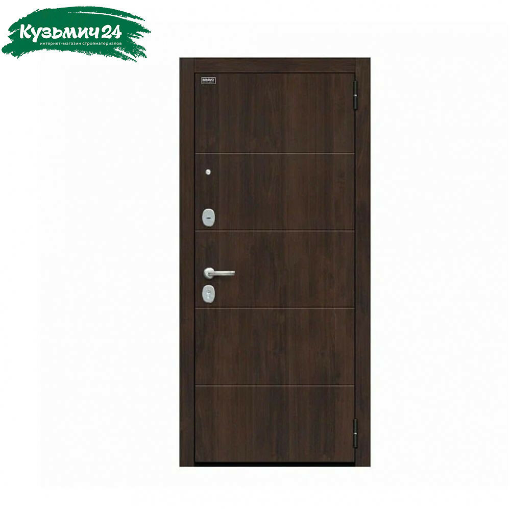 Дверь металлическая Bravo Almon Cappuccino Veralinga Лунный камень 2050х960 входная L 033-1787 Левая