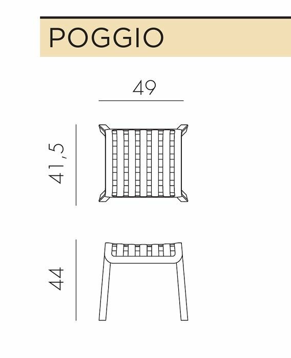Комплект табуретов пластиковых для ног Poggio, NARDI, 4 шт, цвет табак — фото 1