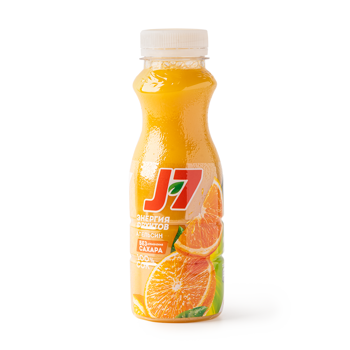 Сок J-7, апельсин, с мякотью, без добавления сахара, пластиковая бутылка, 1 л
