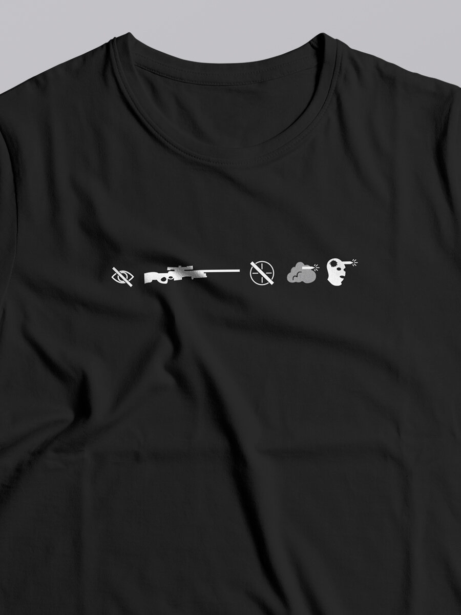 Футболка Print It!, 1 шт., размер XXL, черный — фото 1