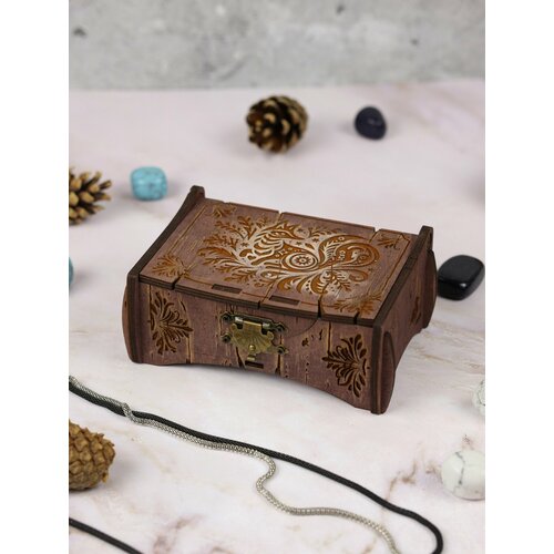 Деревянная шкатулка с эффектом старения "Лисица" Венге