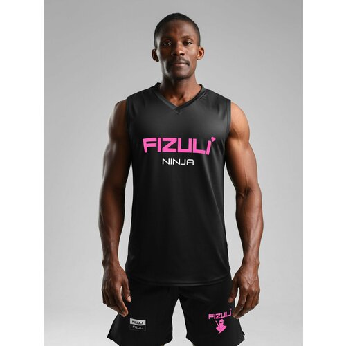 фото Майка спортивная fizuli, размер s, черный, розовый