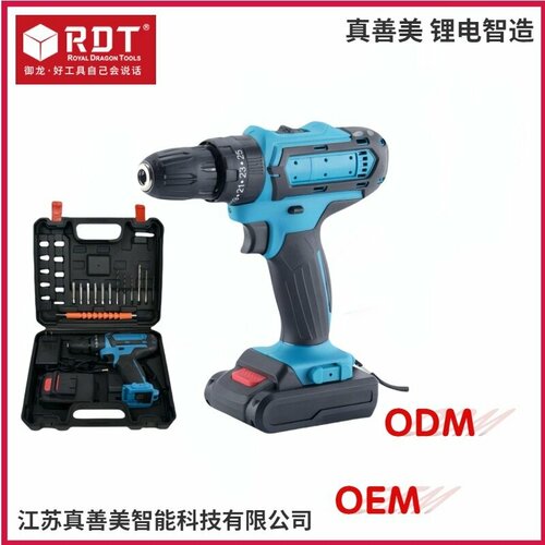 Электрическая дрель-шуруповерт литиевая двухскоростная с голым металлом 1822₽