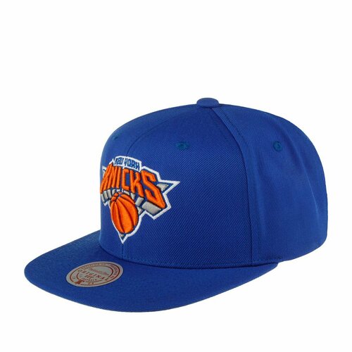 фото Бейсболка mitchell & ness базовая коллекция для мужчин и женщин, размер 0, синий