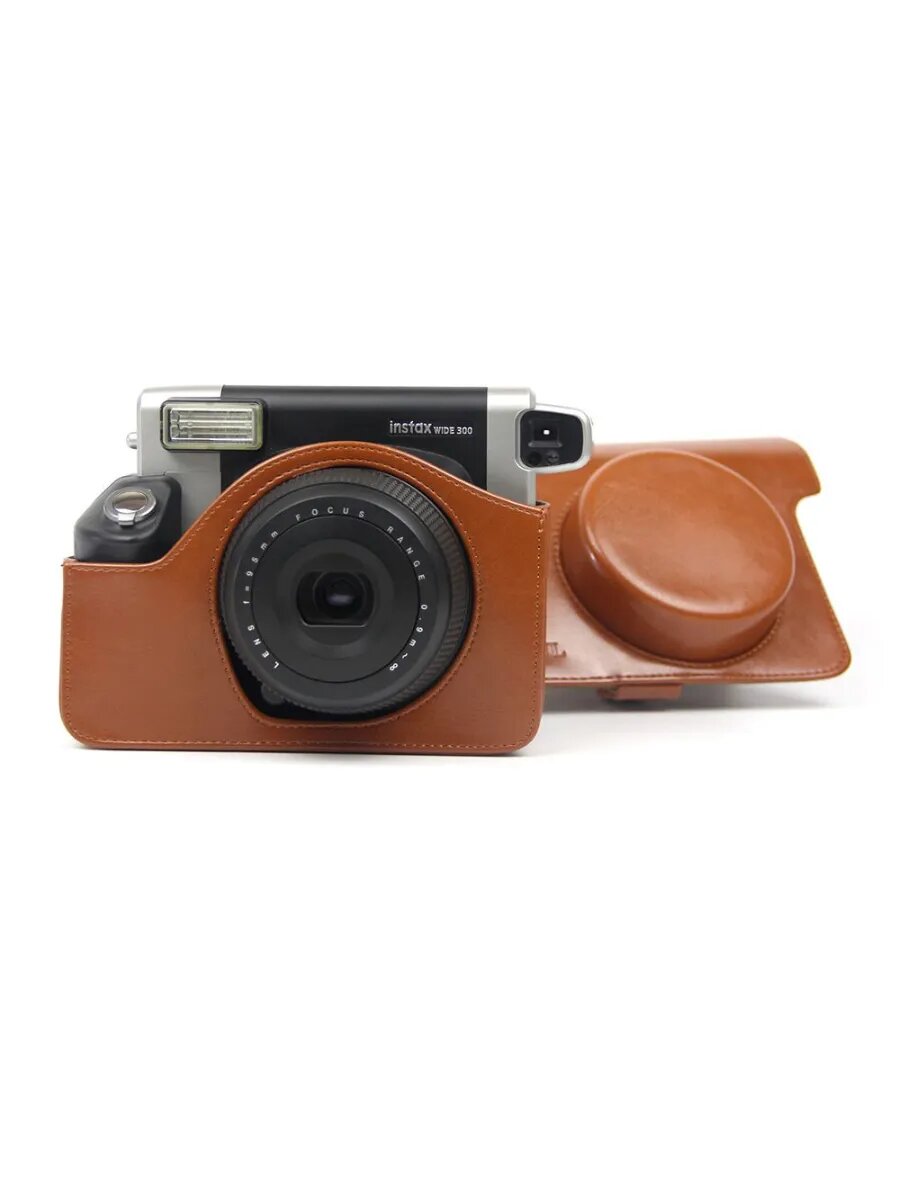 Instax Wide 300 Чехол для фотоаппарата экокожа, ударопрочный, коричневый — фото 1