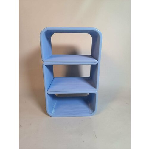 Столик-тумба TrashBack, переработанный 3D пластик, для спальни и гостиной, голубой, Россия